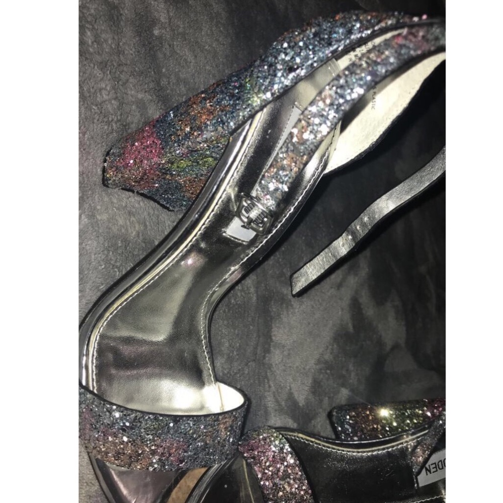 open toe high  heels with adjusting ankle strap